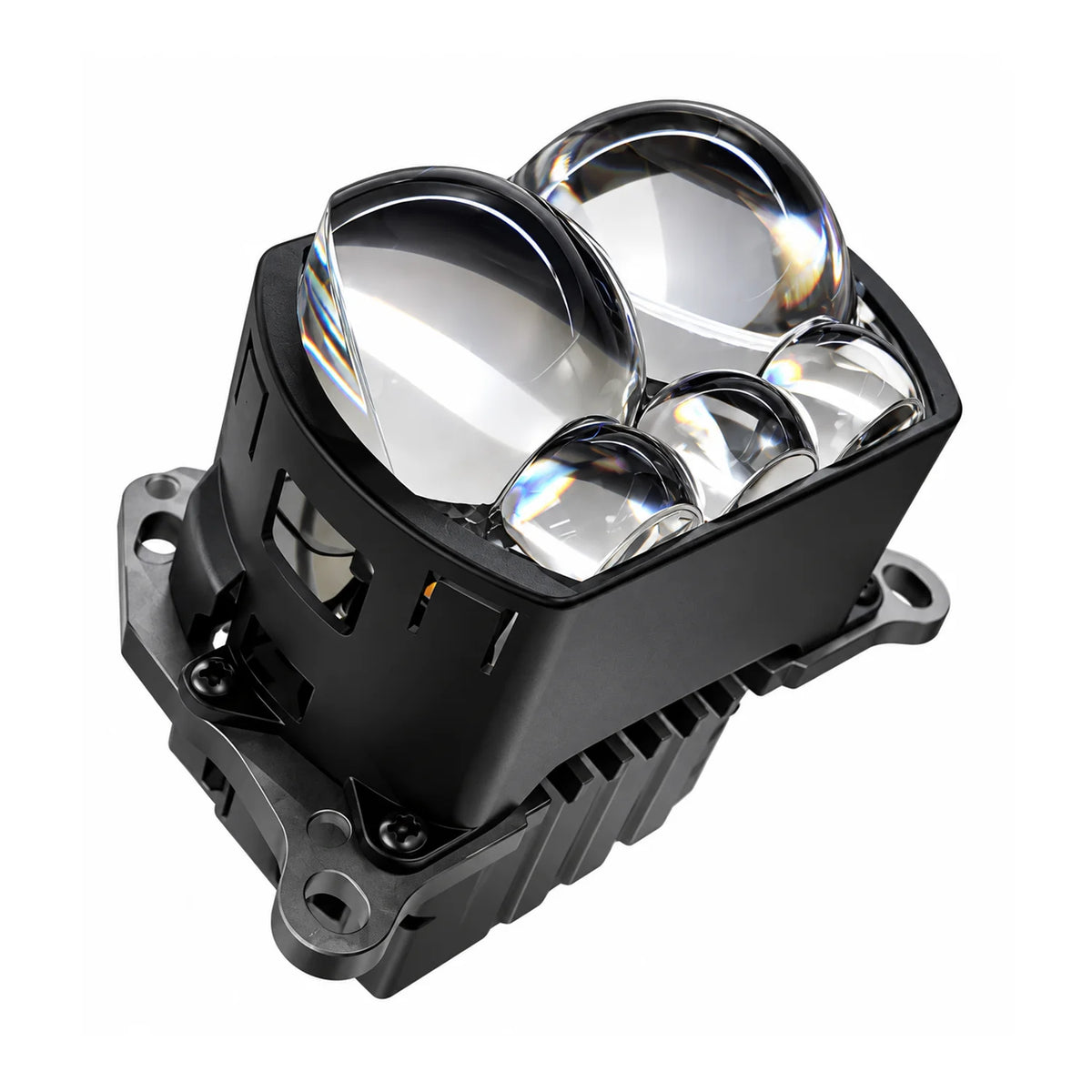 5-Direct Beam Bi-LED Projector Lens Dual Fan Cooling Powerful High/Low Beam Headlight Retrofit for Cars Trucks and SUV Drivers