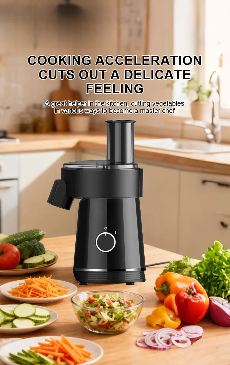 Electric Food Chopper 200W 6 In 1 Multifunctional Slicer Shredder Cutter Eu Plug Household Kitchen Food Processing Machine