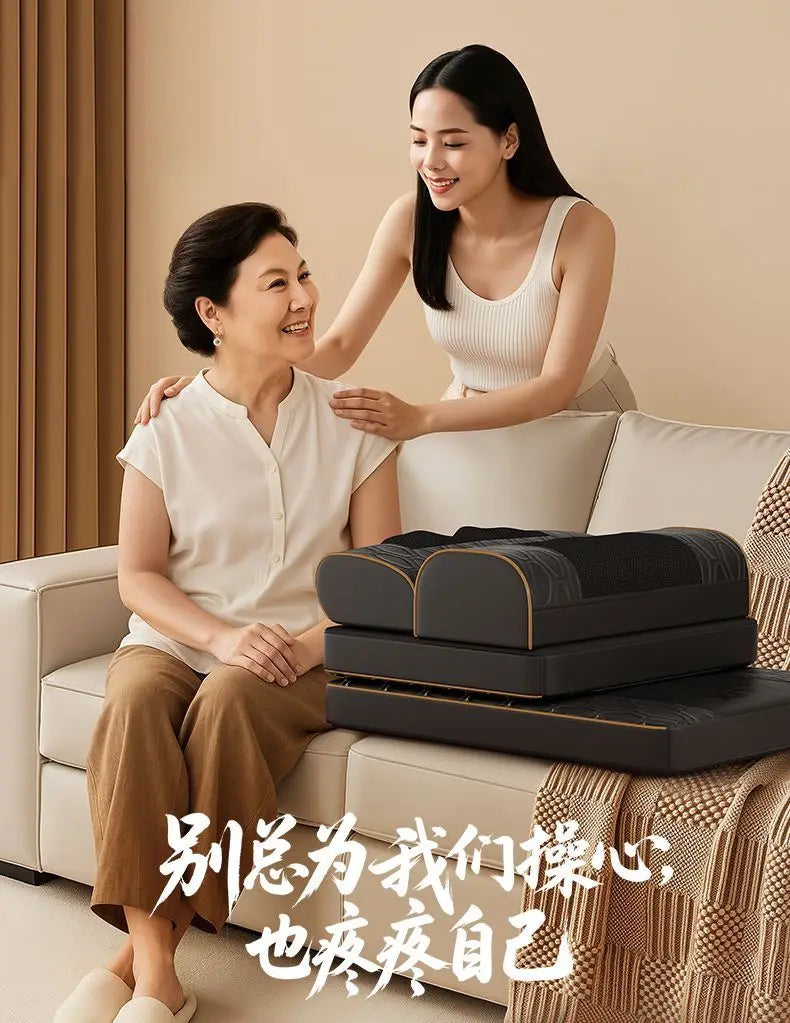 Foldable Multifunctional Massage Mattress Automatic Heating Massage Pad For Neck Shoulder Waist Back Leg Foot Home Use