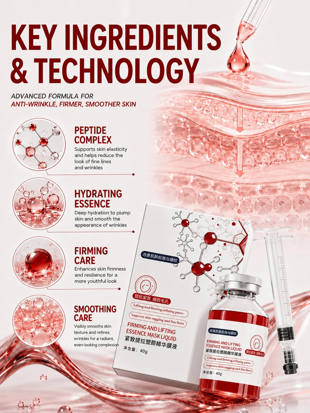 Facial Care Essence Restoring The Beauty of Your Facial Skin. Can Be Used in The Morning, Afternoon and Evening