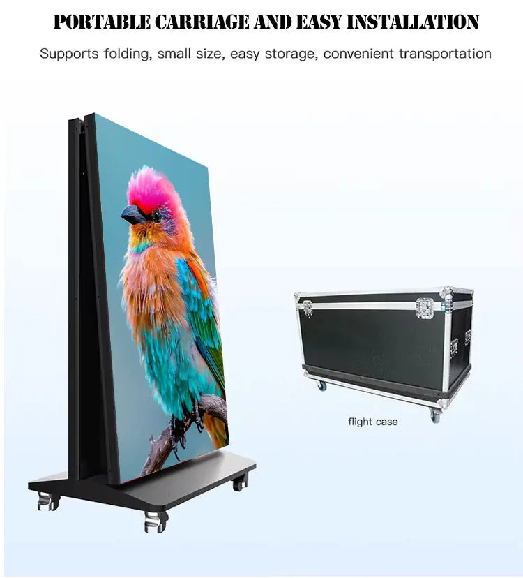 Floor-to-ceiling large poster display P1.53P1.86P2P2.5P3 digital signage, portable indoor LED display