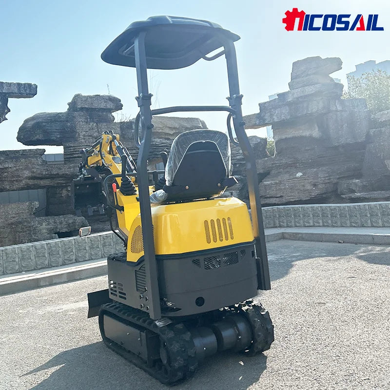 Mini Excavator OKW08 Compact Small Digger 2350mm Digging Height Rubber Tracks for Landscaping Projects