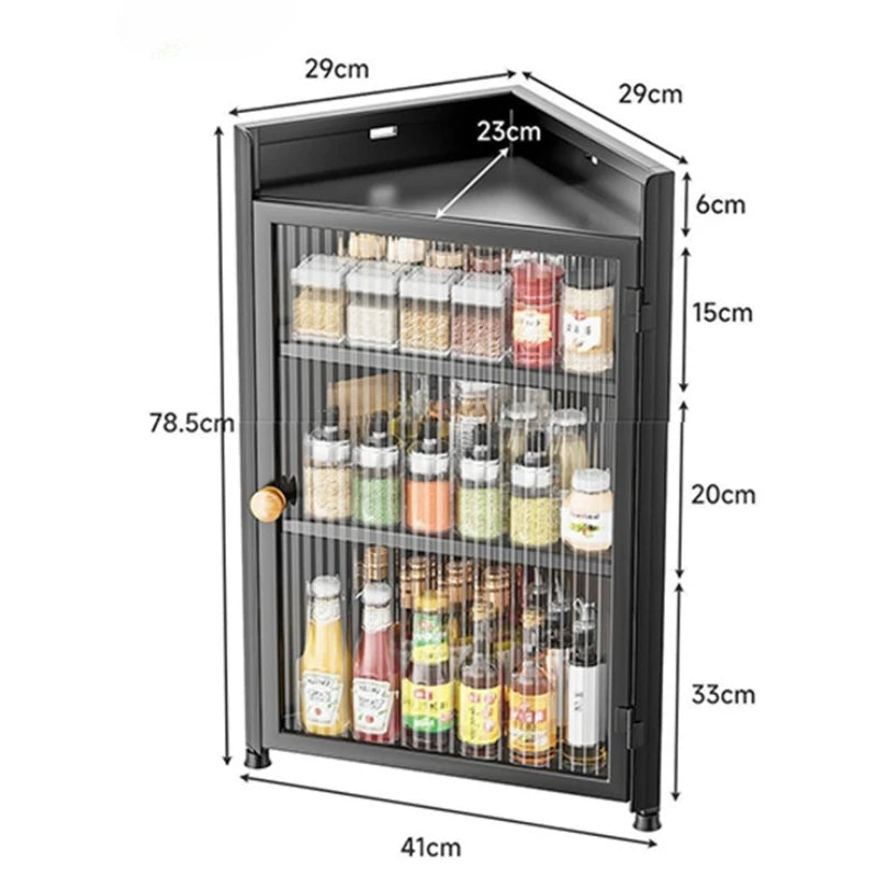 Corner Organizer Shelf Kitchen Angle Shelves Aesthetic Wall Storage Rack Multifunctional Floating Racks Kitchen Organization
