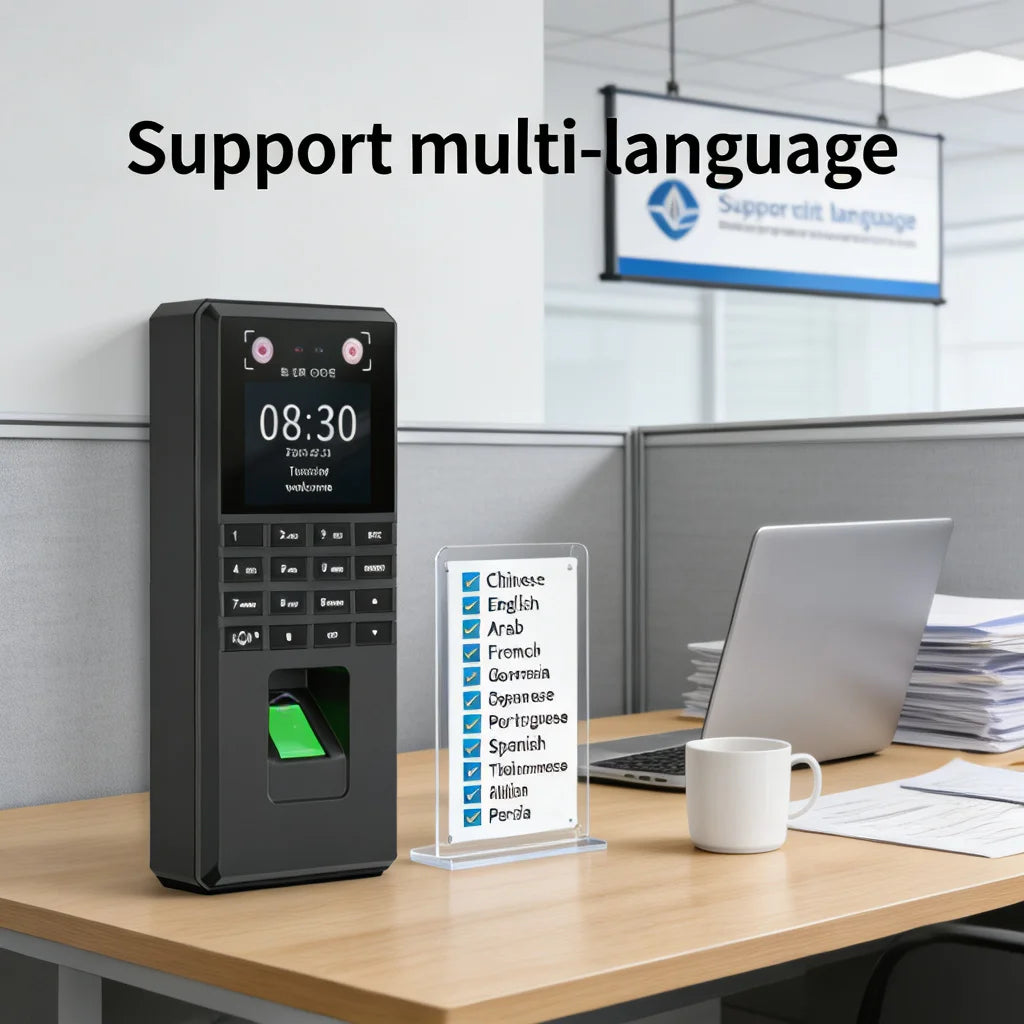 Palm Vein Face Fingerprint Recognition Attendance Machine Mobile APP QR Code Check-In Password Time Clock Access Control System