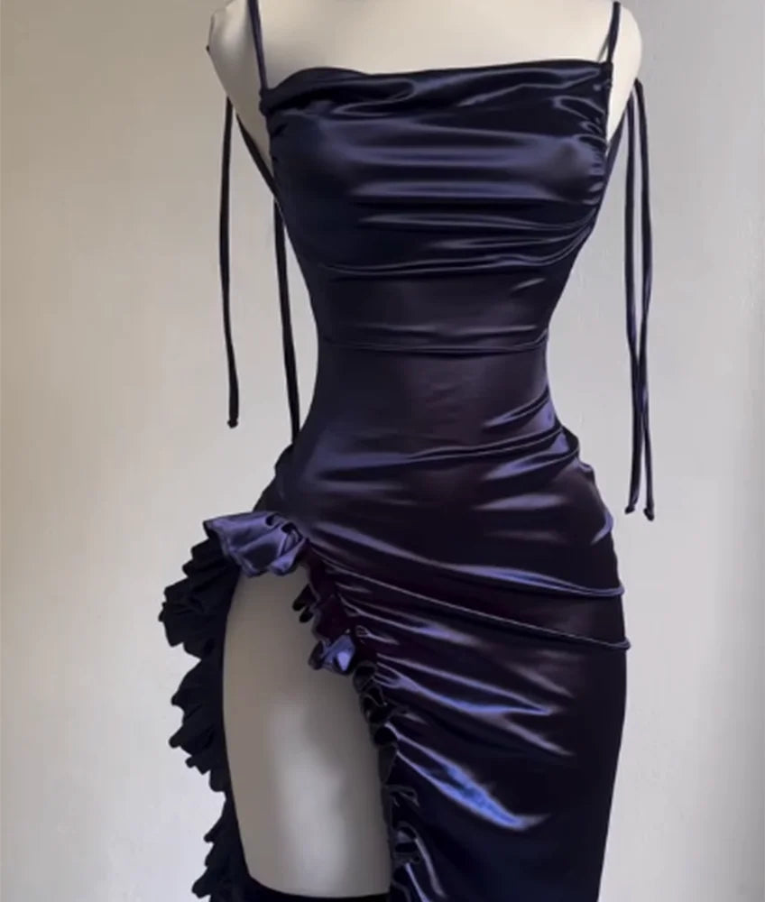 2026 Europe and the United States New Cross-Border Dress Summer Senior Sense Y2K Sexy Halter Spice Girl Dress