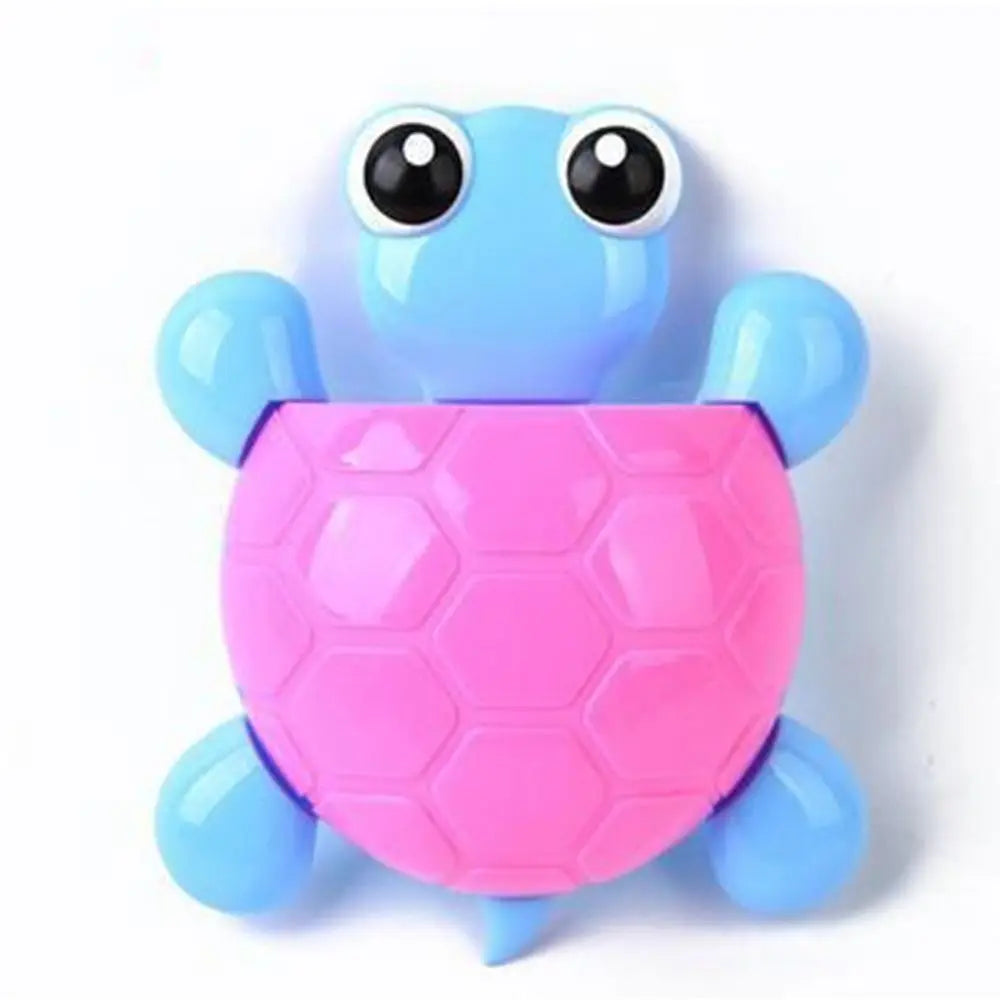 Cute Cartoon Tortoise Shaped Toothpaste Rack Strong Suction Cup Plastic Toothbrush Holder Bathroom Wall Suction Tooth Holder