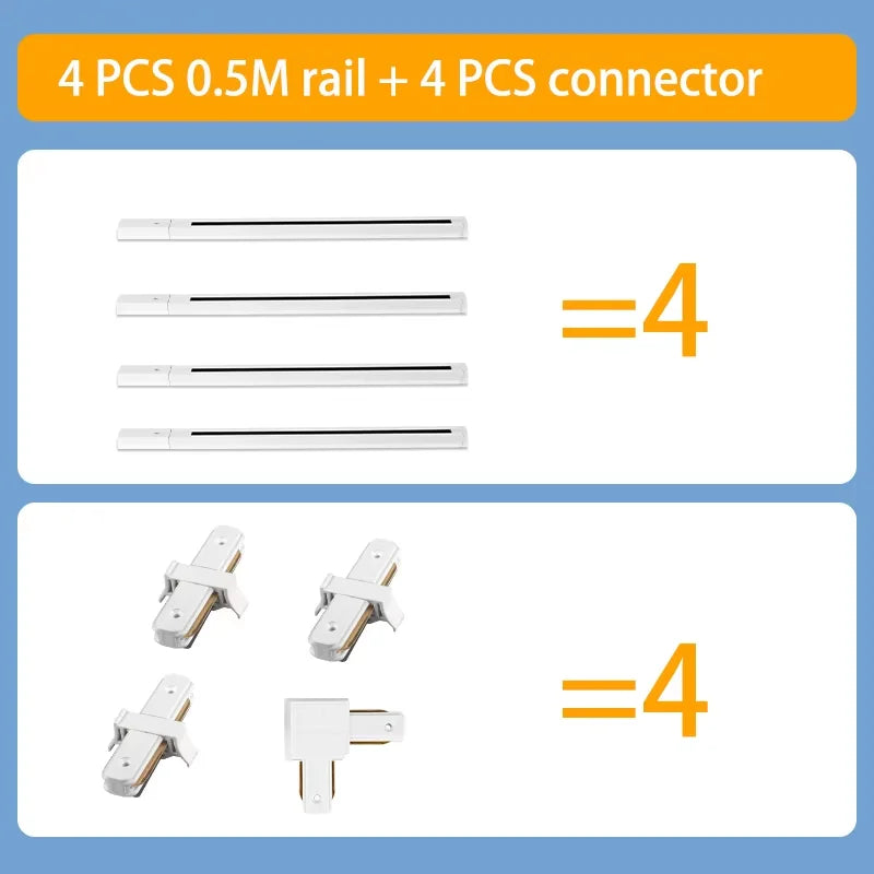 Bright Track Spotlight AC180-265V COB Ceiling Lighting Indor for Living Room Store Track Lights Set Rail Decor Led Track Lamp