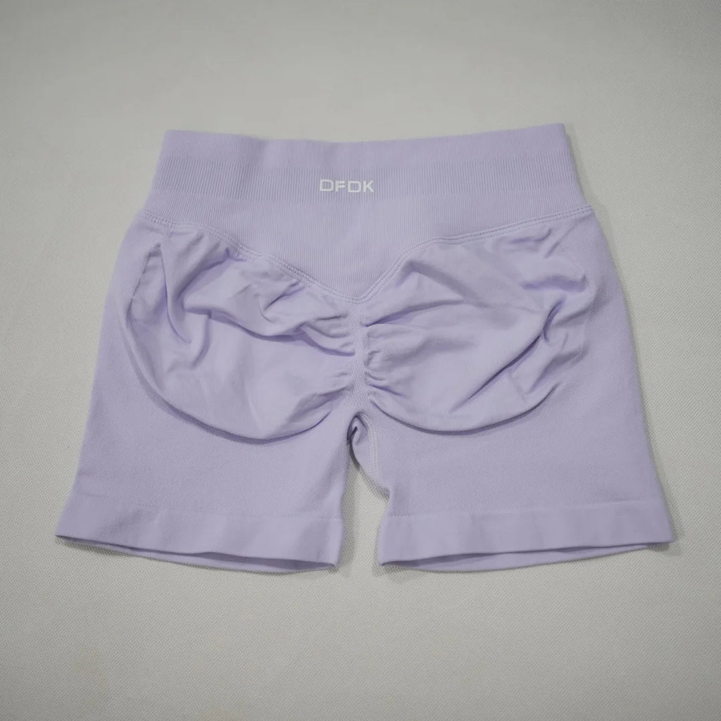 DFDK 2026 New Women Scrunch Butt Yoga Shorts High Waist Hip Lifting Push Up Squat Proof Sports Shorts Gym Workout Running Fitnes