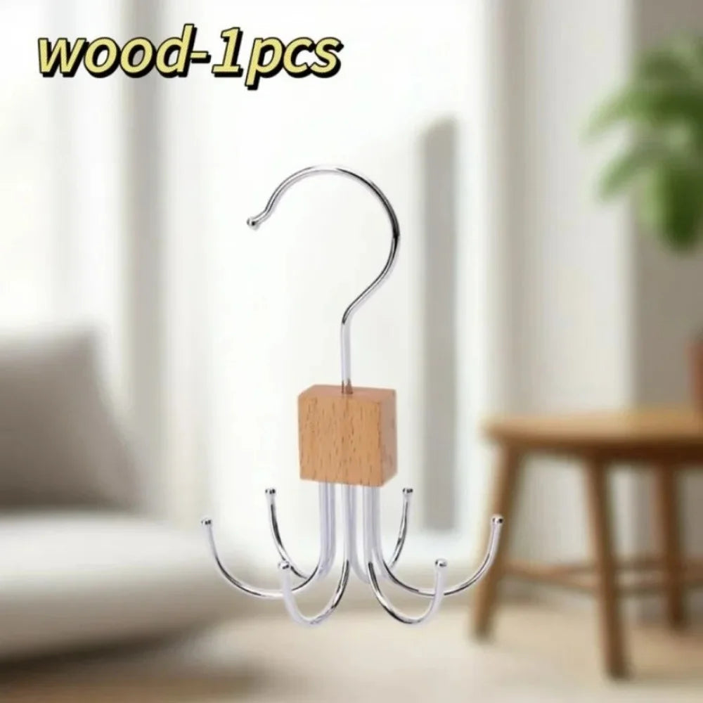 360°Rotating Belt Hanger Hook Durable Belts Rack Organizer for Belts Scarves Bras Ties Home Dorm Storage Hanger Closet Organizer