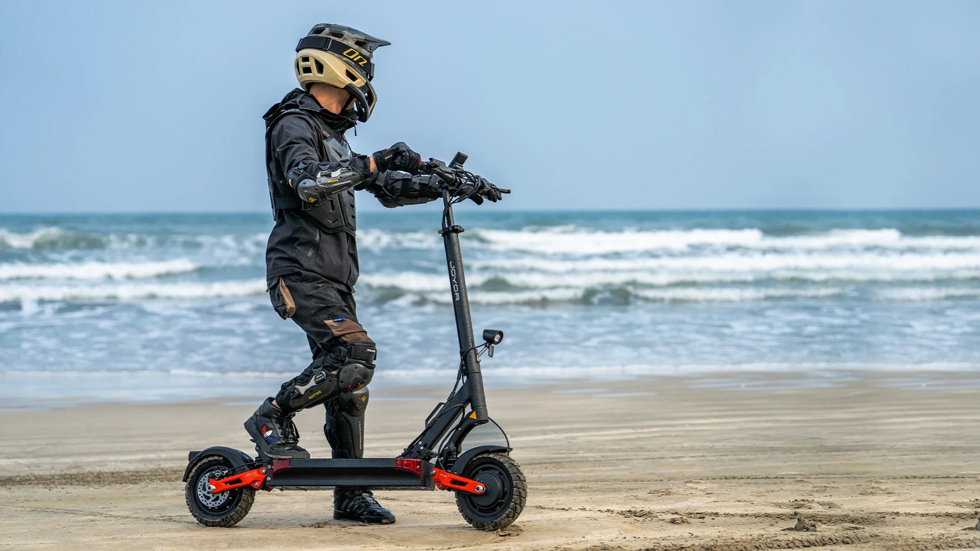 JOYOR T10 Flagship Electric Scooter 1000W Dual Motors 3600W Peak 37MPH 60V18Ah Battery 45 Miles Dual-Arm Suspension Dual Hydraulic Disc Brakes Anti-skid 10Inch OffRoad Tires High Speed Stability Aluminum Alloy Frame Foldable