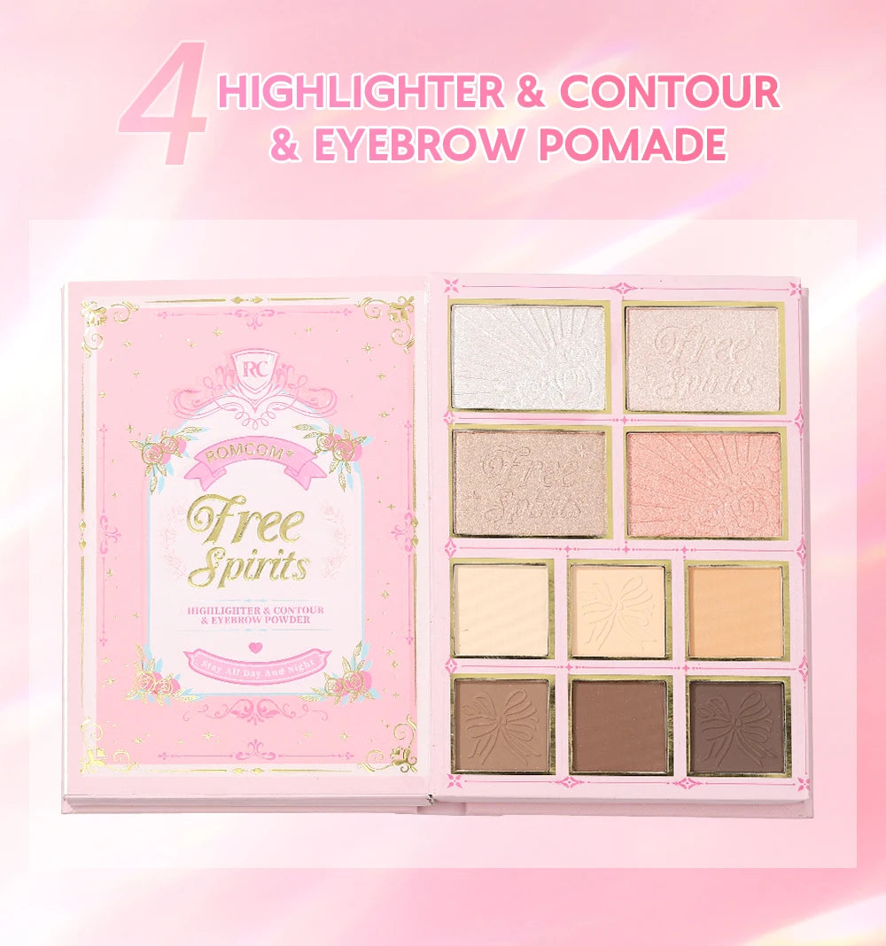 5 Layers All In One Makeup Book Palette,48 Eyeshadow+6 Blush+Contour Highlight Brow Pomade+6 Lipstick Full Face Makeup Kit