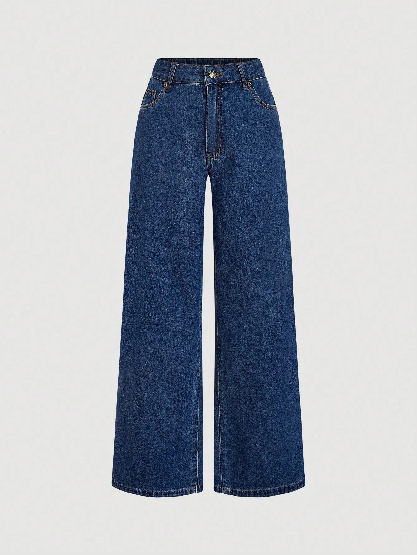 Retro Denim Pants Sets for Women Fashion Sleeveless Single Breasted Halter Tops High Waist Loose Jeans Simple Trend Casual Suits