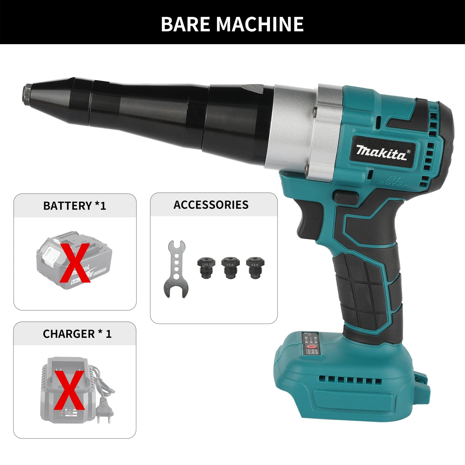 Makita Riveting Gun with Overheat Protection and Durable Construction for Long-Lasting Performance tools