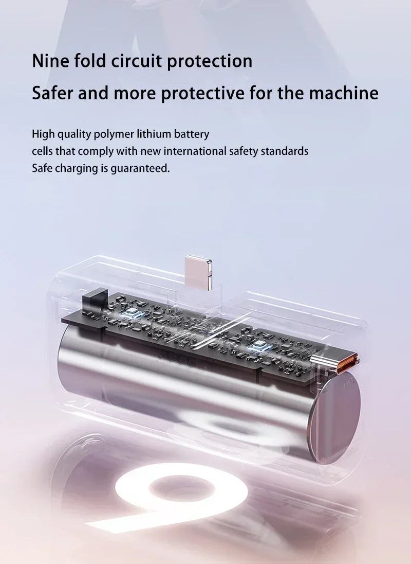 Lenovo Mini Travel Power Bank 500000mAh 225W High Speed USB C Portable Charger Compatible iPhone 16 15 Android Smartphones