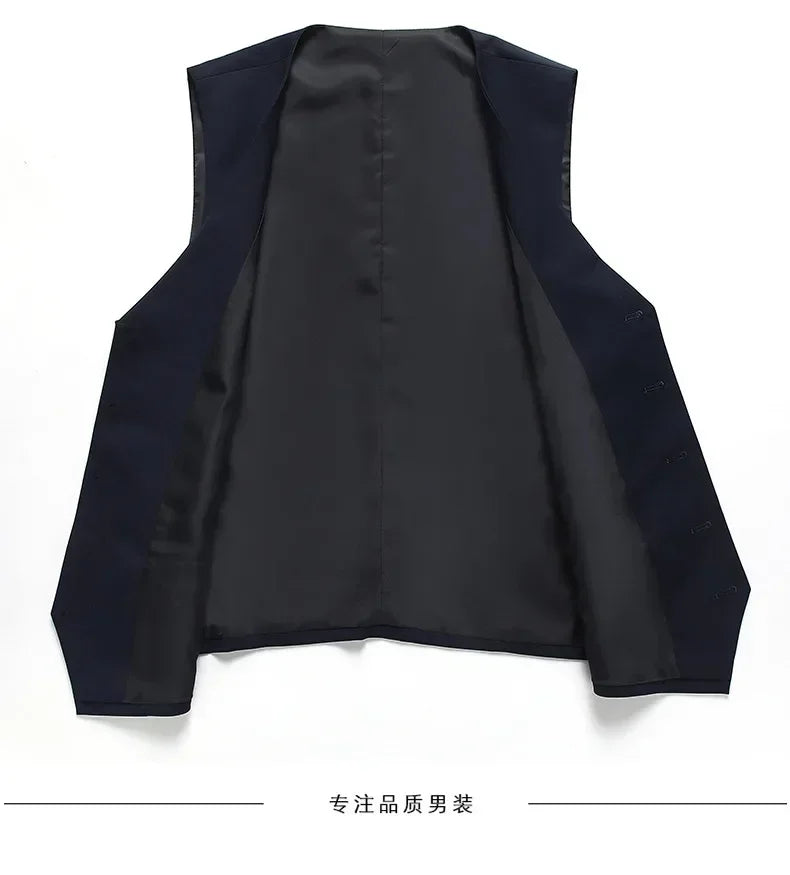 Suit Fashionable Formal Outdoor Gentleman Solid-color Men's Business Wedding Hosting Banquets Casual British Style Fitted Gentle