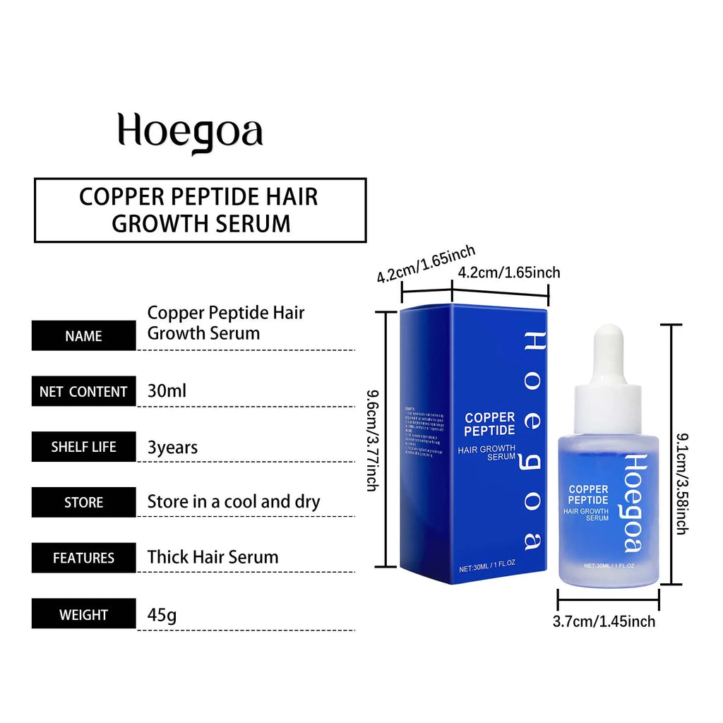 Copper Peptide Hair Care Serum Scalp Health Support Root Strengthen Thicker Appearance Weak Thinning Hair Use
