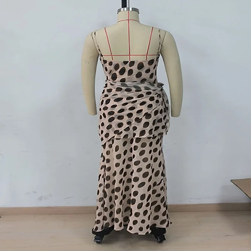 Urban Long Dress Animal Print Women Dress Sexy V-neck Ruched Drawstring Female Dresses 2026 Summer Party Lady Street Robe
