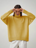 Bornladies Women Turtleneck Sweater CHIC Autumn Winter Thick Warm Pullover Top Oversized Casual Loose Knitted Jumper Female Pull