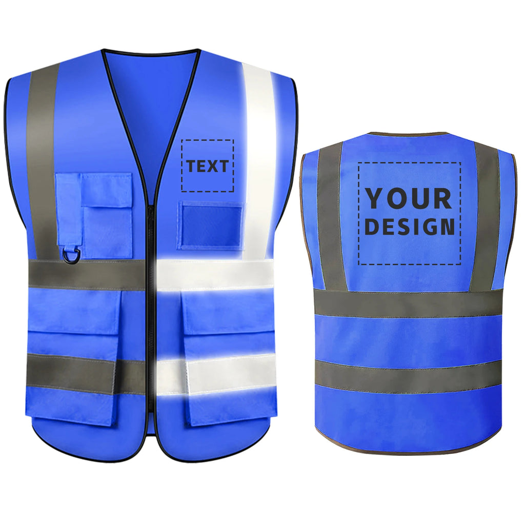 Custom Your Logo Safety Vest Construction Work Traffic Vest Railway Coal Miners Uniform Security ANSI Class 2 Safety Workwear