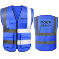 Custom Your Logo Safety Vest Construction Work Traffic Vest Railway Coal Miners Uniform Security ANSI Class 2 Safety Workwear