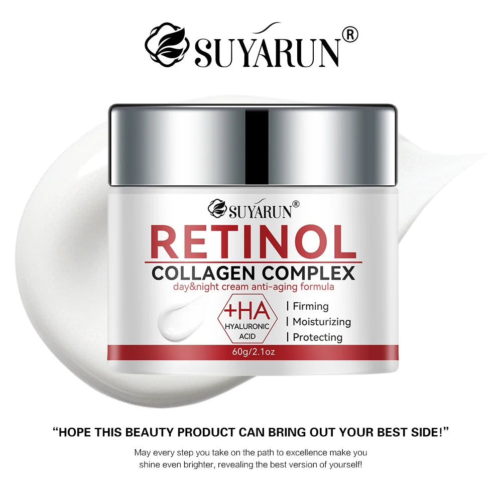 SUYARUN Firming White Cream Rich in Retinol and Hyaluronic Acid That Brightens and Hydrates, Removes Wrinkles and Resists Aging