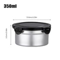 1Pcs Fresh Keeping Lunch Box Lunch Meal Prep Storage Round Bowl Food Container Fridge Kitchen 304 Stainless Steel