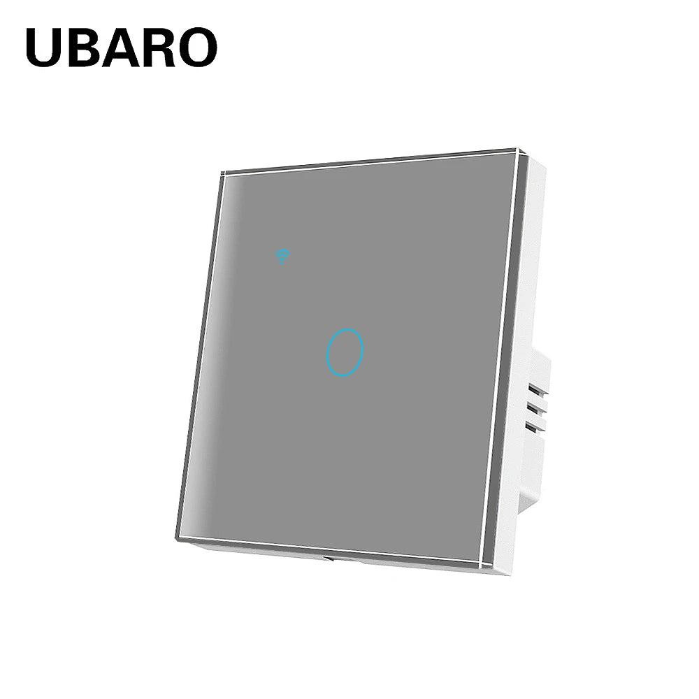UBARO EU Standard 2 Way Wifi Smart Wall Switch Multi Control Voice Timer Sharing Function Works With Tuya App Home Improvemet
