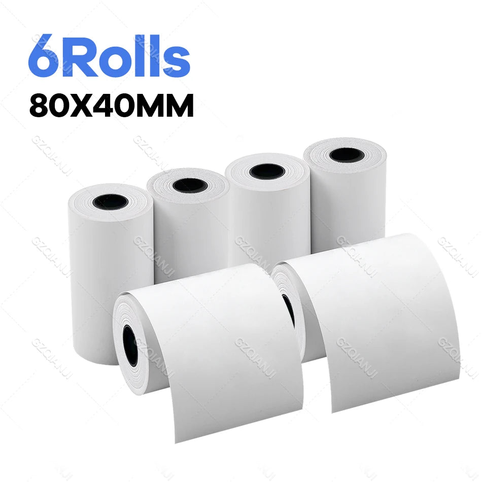 BPA free 80*30mm 40mm Thermal Receipt Paper for All Mini 3 inch Inkless Wireless Thermal POS Receipt Bill Printer Paper Roll
