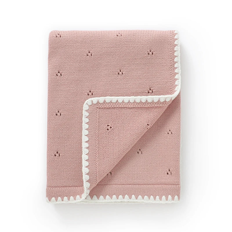 Soft Comfortable Baby Swaddle Blankets 90*70cm Newborn Boys Girls Knitted Sleeping Covers Stuff for Stroller Bassinet Infant Mat
