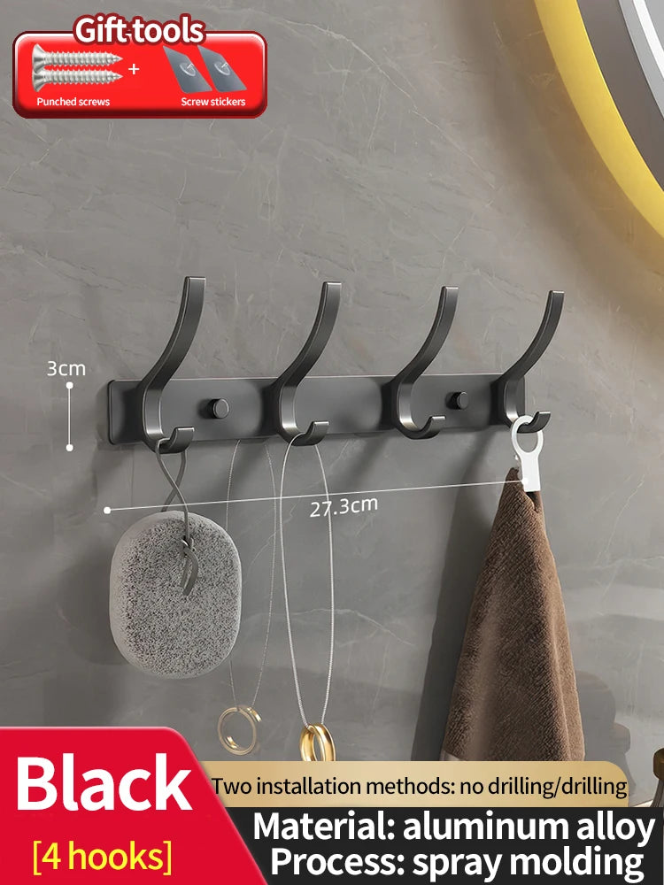 No Drill Door Behind Hook Storage Wall Hanging Clothes Hanger Coat Hook Punch-Free Hanger Bedroom Organizer Storage Kitchen Acce