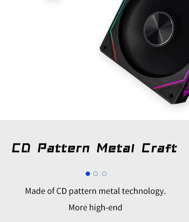 LDPCSJ Prism 4RS 120mm ARGB PC Case Fan with Infinity Mirror Design Motherboard Sync 4PIN PWM CPU Cooler Ventilador