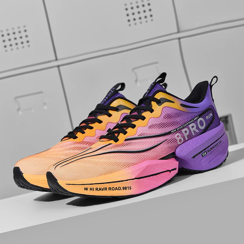 Men's Sports Shoes Running Sneakers Carbon Plate Running Shoes Women Marathon Racing Shock-absorbing Athletics Training Shoes - Beauty