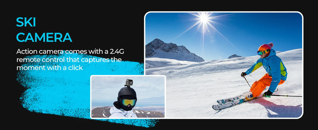 4K WiFi Action Camera Mini Waterproof DV Camcorder Outdoor 1080 Sport Bicycle Helmet Video Recording Cam with Remote Control