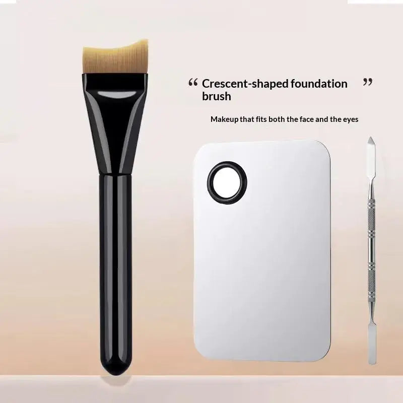 Makeup Foundation Brush Mixing Palette Stainless Steel Foundation Lipstick Eye Shadow Mixer Palette With Spatula MakeUp Set
