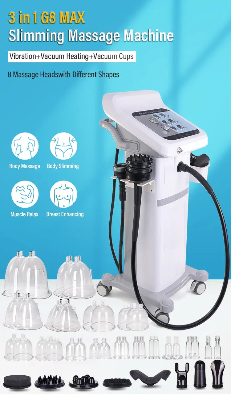 3 in 1 G8 Vibration Massage Vacuum Slimming Fat Removal Breast Butt Buttock Lifting S Shape Body Machine-Y8