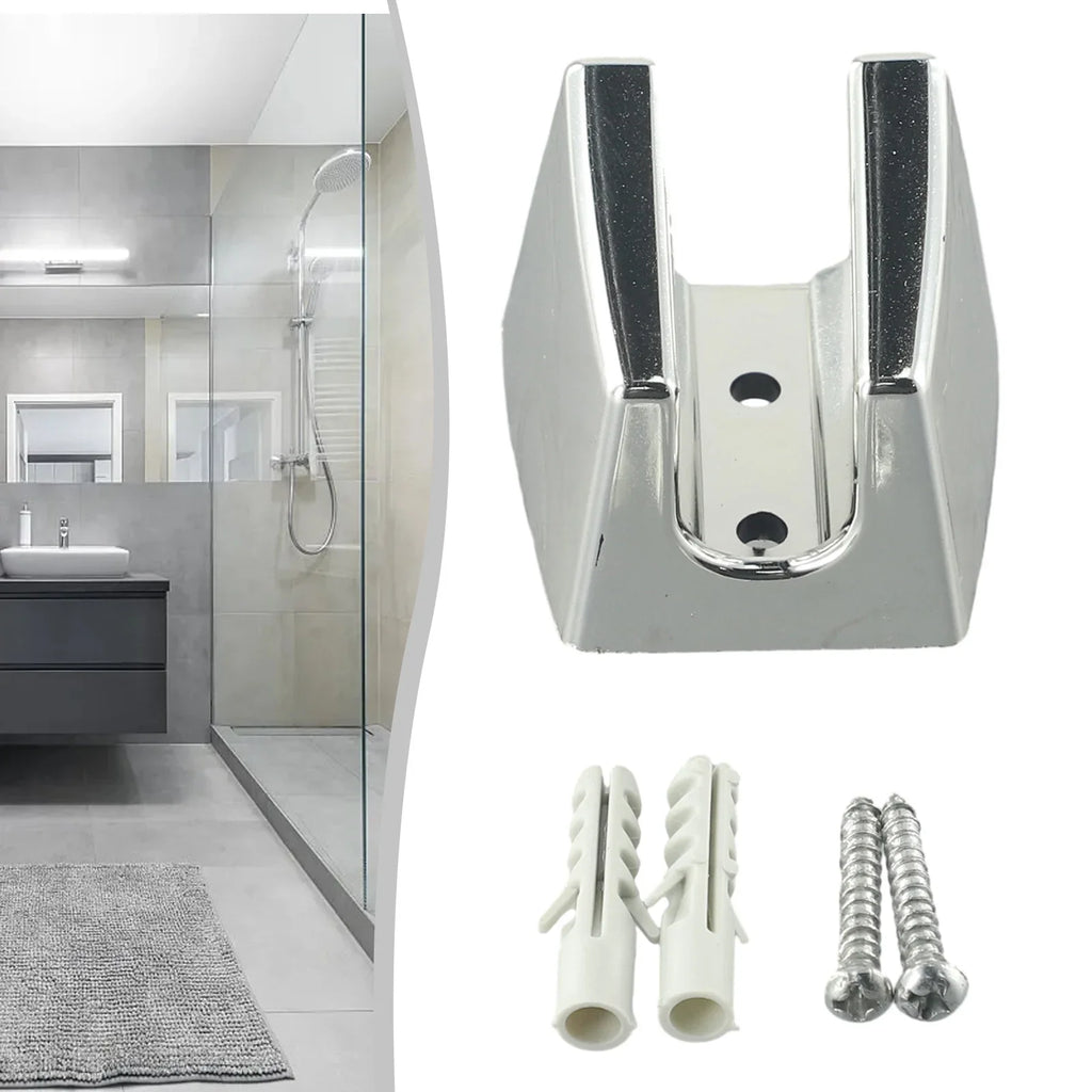 Adjustable Bathroom Shower Handset Holder Head Chrome Wall Mount Shower Mounting Brackets Silver Bathroom Accessories