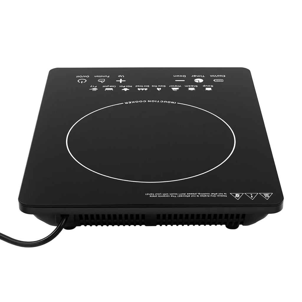 Portable Induction Burner, 750W Electric Induction Countertop Burner with Touch Panel, 8Cooking Preset Programs, Temp Adjustable for Home RV Dorm