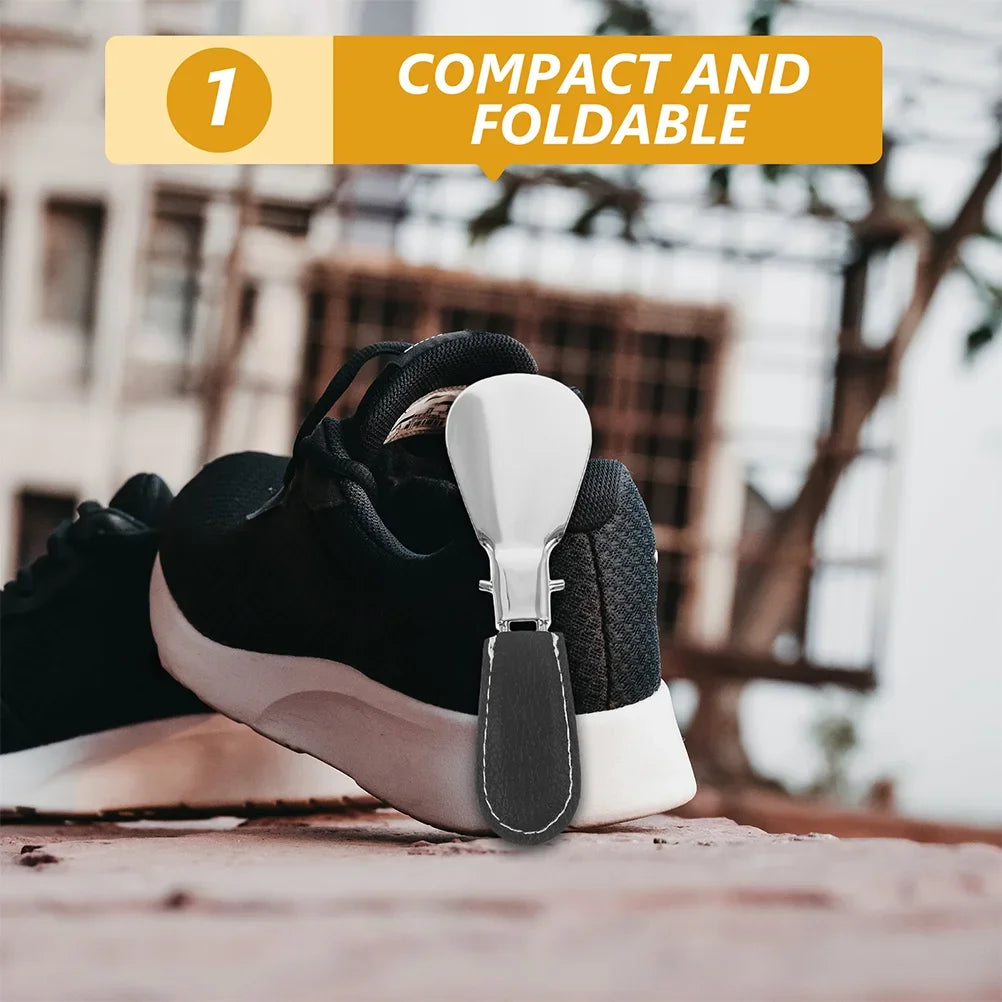 Metal Shoehorn Shoe Horns for Seniors Portable Shoe Horn Stainless Steel Shoehorn Sock Removal Shoe Remover