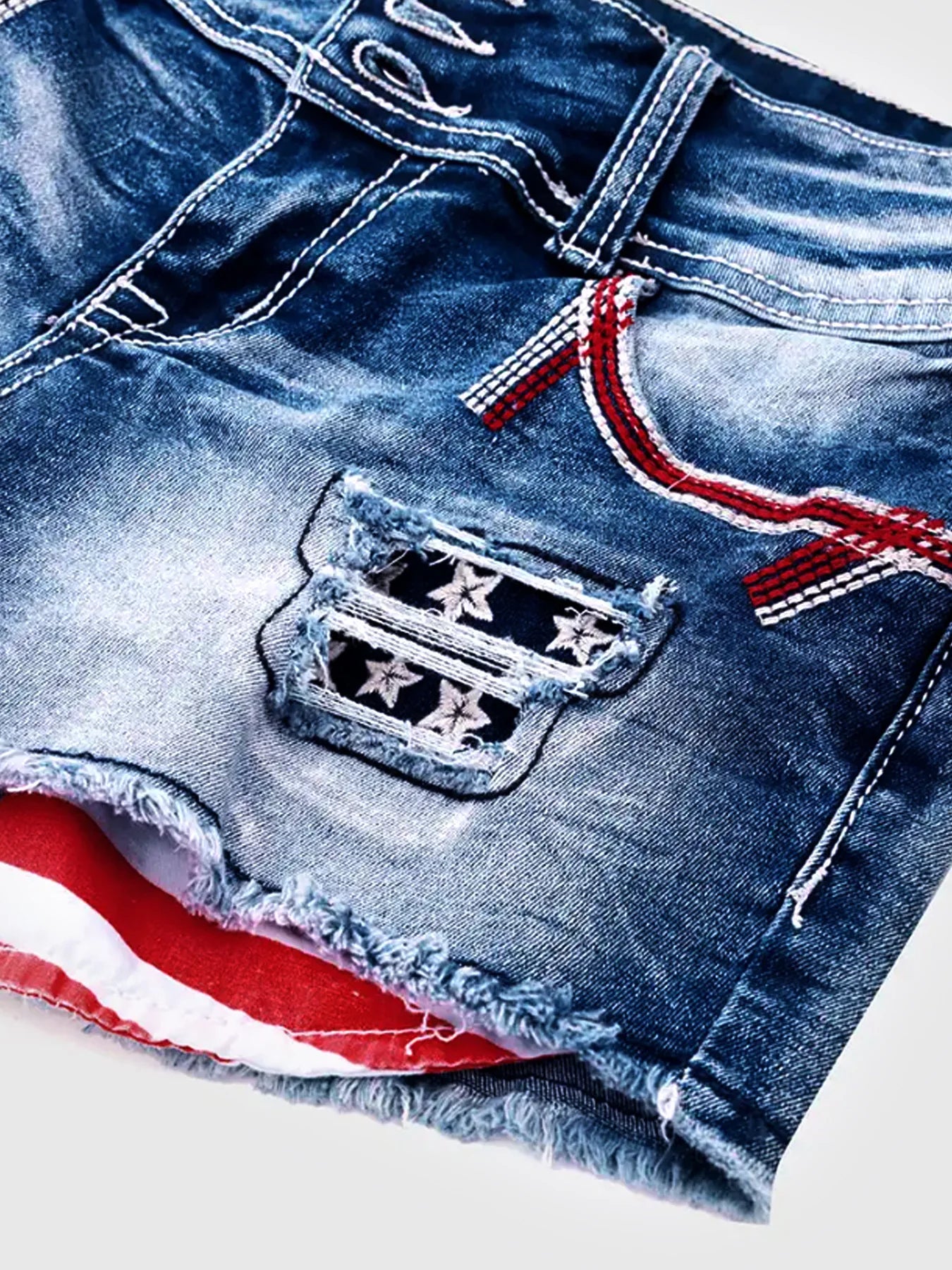 Denim Pant Women Jeans Shorts Short Pants Slim Fit High Waist Button Trousers Skinny Streetwear Hole Splice Summer 2025