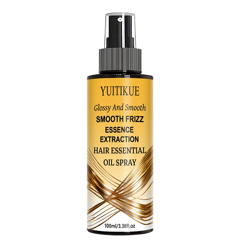YUITIKUE Hair Essential Oil Spray 100ml - Glossy Smoothing Anti Frizz Nourishing Care for All Hair