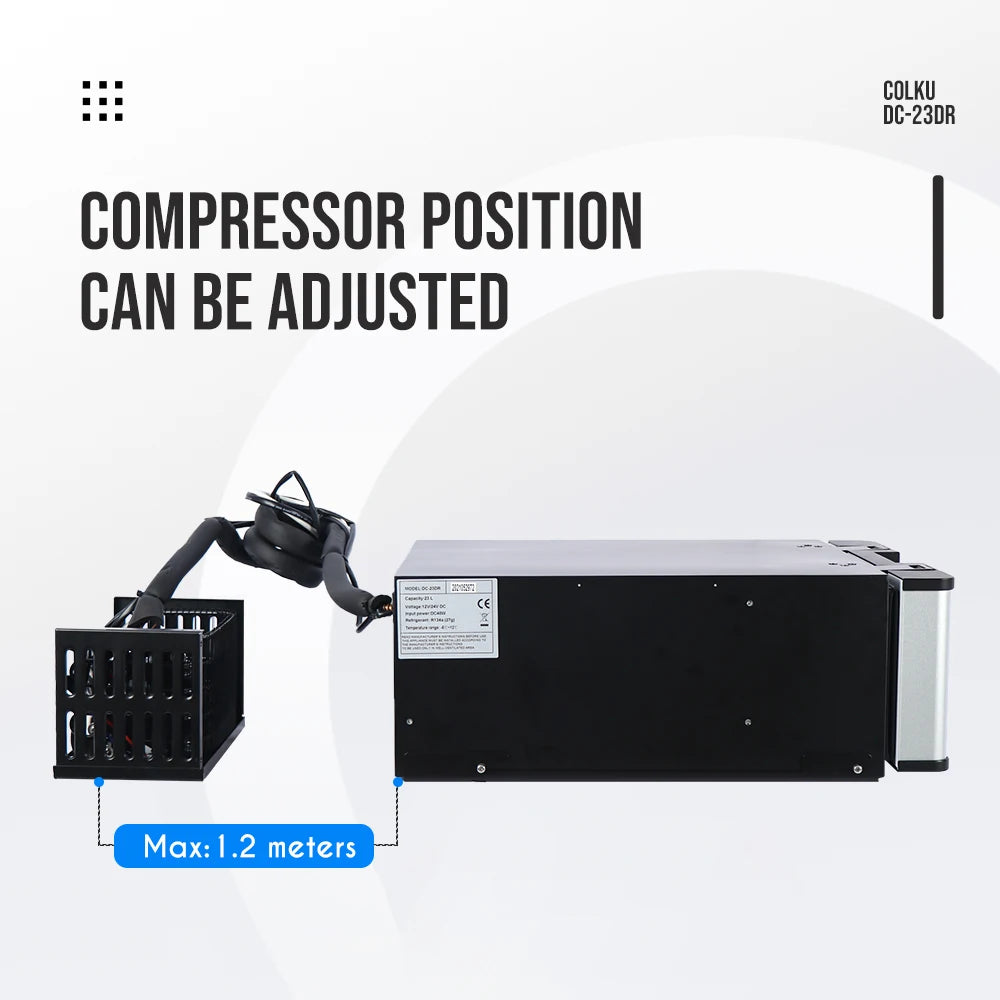 DC-23DR Drawer Truck Fridge 12V Caravan Freezer Built In Refrigerator For Faw Jiefang J7