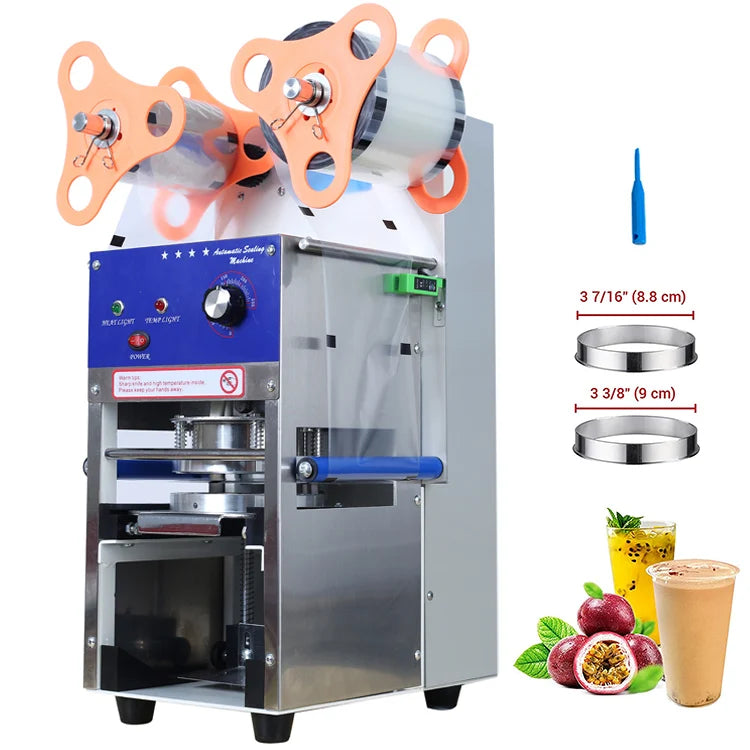Wholesale Electric 90 95 Mm Pp Coffee Drink Bubble Tea 98mm Boba Juice Cup Sealer Automatic Cup Sealing Machine