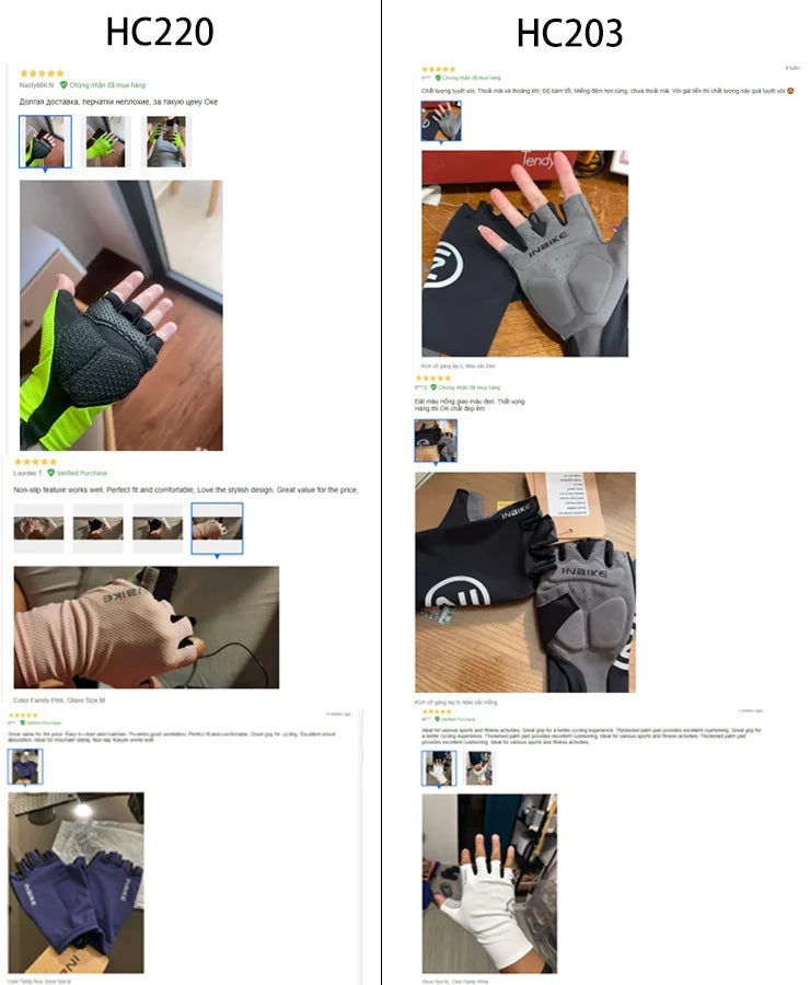 INBIKE Cycling Gloves Half Finger Summer Men Women MTB Gloves Shock-absorption Mountain Bike Sports Gloves Cycling Accessories