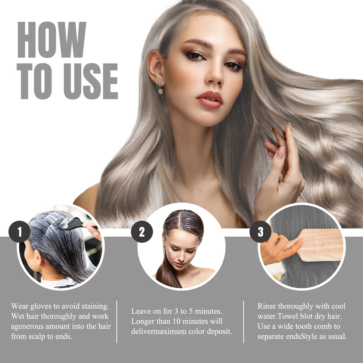 Silver color fixing shampoo cleansing hair color cleaning shampoo