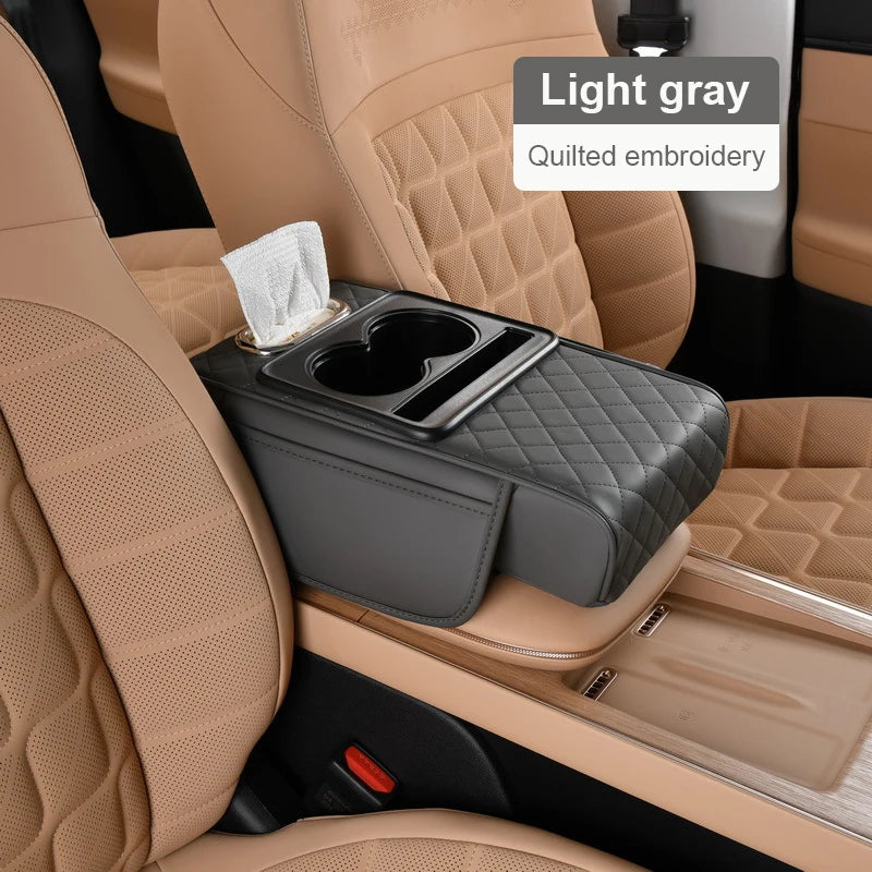 SEAMETAL Car Arm Rest Extension Cushion Multifunctional 7.5CM Thicken Center Console Box Cushion Elbow Support Pad Car Organizer