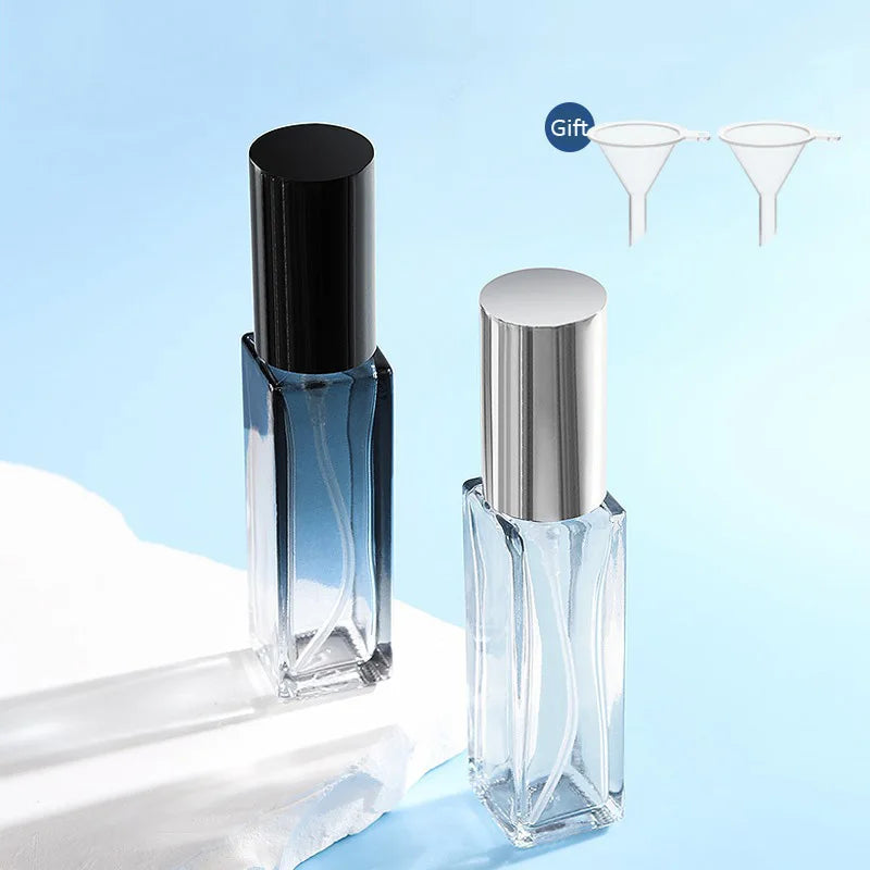 1/2Pcs Refillable Perfume Bottle Kit 10ML Mini Glass Perfume Containers with Funnel Leak-proof Atomizer Pump Bottle Toiletries
