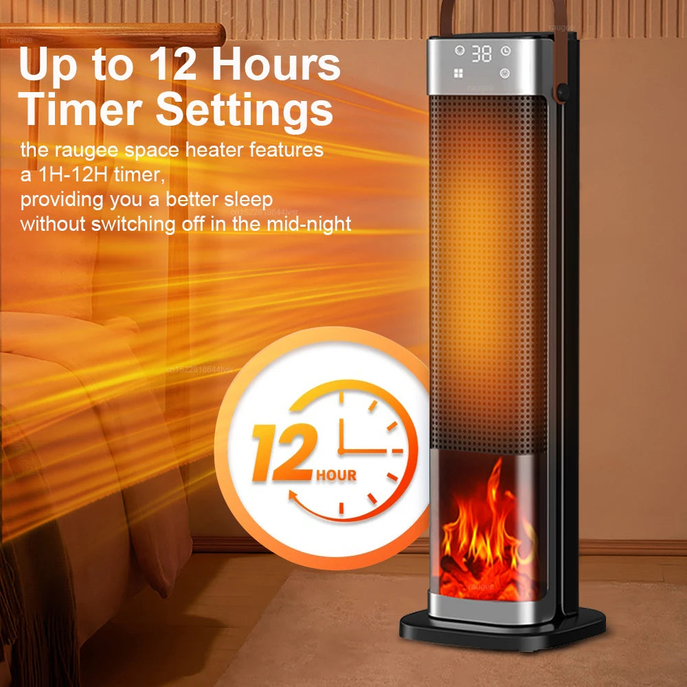 Electric Heater 2000W Heating Fans Portable Electric Space Heater PTC Fan Heater Household Hot Air Blower with Remote Control