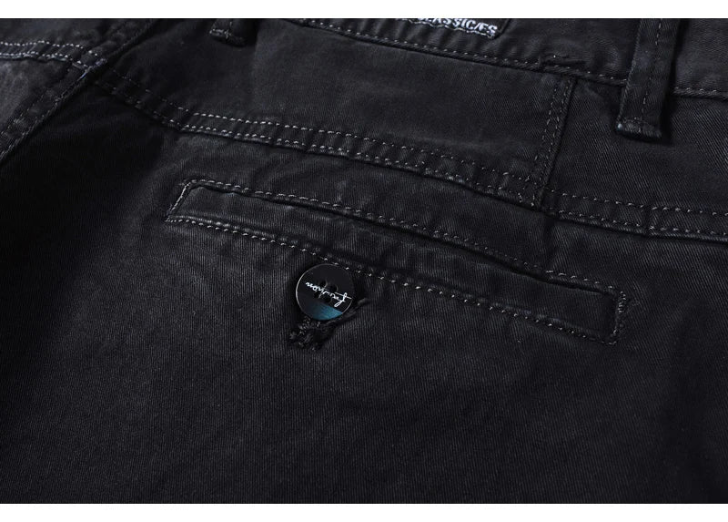 Streetwear Fashion Men Jeans Elastic Stretch Slim Fit Spliced Designer Casual Cargo Pants Hombre Hip Hop Joggers Men Overalls