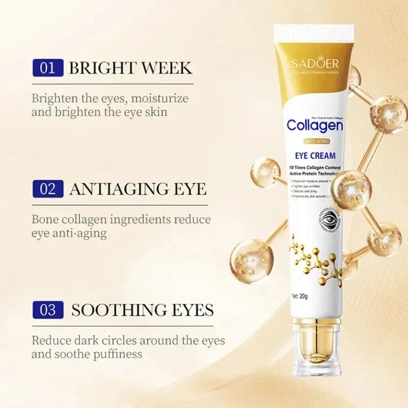 Fast Instant Eye Bag Removal Cream Collagen Removal Wrinkles Firming Skin Fade Fine Lines Brighten Dark Circle Remove Eye Care