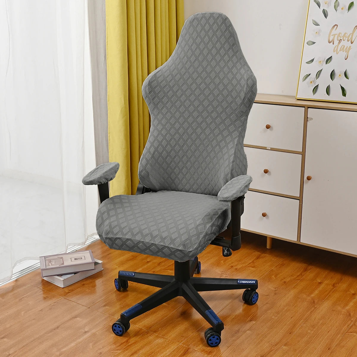 Ergonomic Office Computer Game Chair Slipcovers Stretchy Polyester Reclining Racing Gaming Chair Covers Waterproof Chair Covers